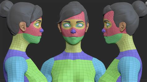 Artstation Full Female Body Topology And Uv Map Resources