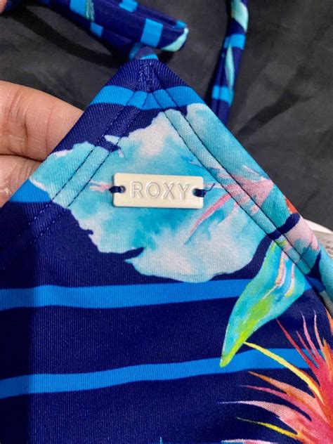Roxy Bikini Set Blue Summer Beach Bali Fesyen Wanita Pakaian Wanita Lainnya Di Carousell