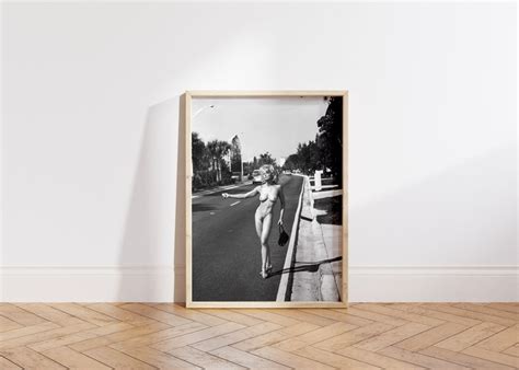 Madonna Hitchhiking Miami Print Feminist Fashion Poster Madonna Nude Wall Art S Photo
