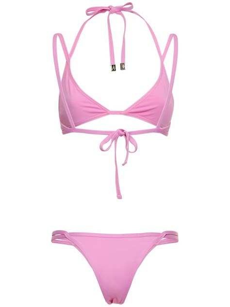 The Attico Triangle Double Strap Bikini The Attico