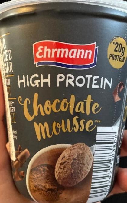 High Protein Chocolate Mousse Ehrmann Kalorie Kj A Nutriční Hodnoty