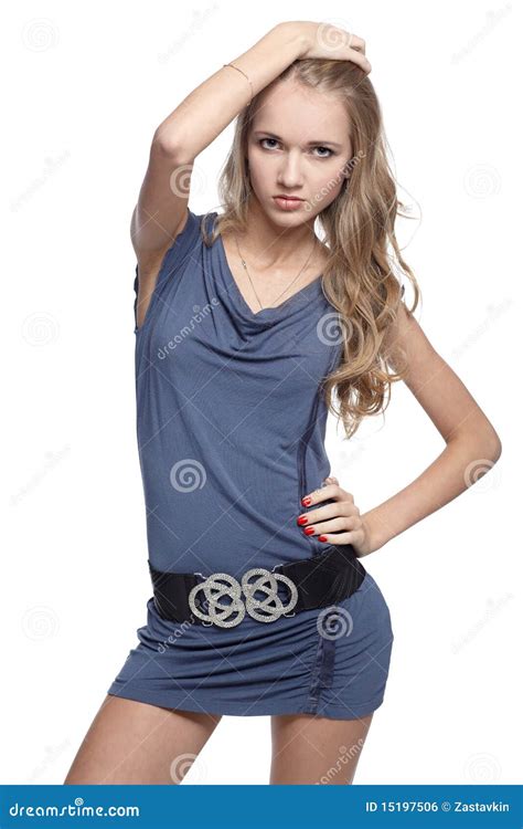 Beautiful Blonde European Girl Stock Photo Image Of Glamour Fashion