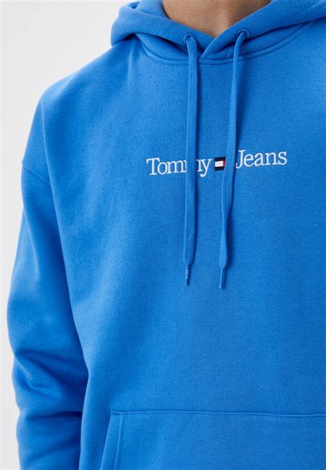 Худи Tommy Jeans, цвет: голубой, RTLACD768001 — купить в интернет ...