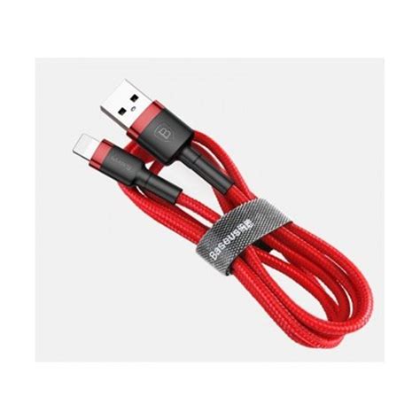Buy Baseus Cafule Cable USB For Lightning 1.5A 2M Red+Red With Official ...