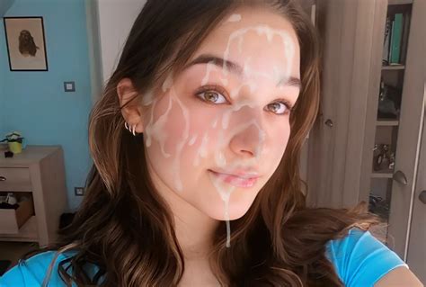 Cute Brunette Shows Off With Big Facials Cum Face Generatorcum Face
