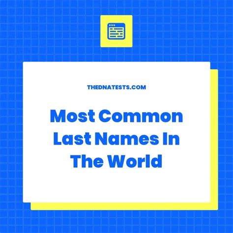 common  names   world