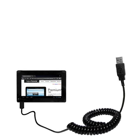 Coiled Power Hot Sync USB Cable Suitable For The Nextbook Premium SE Next P With Both Data