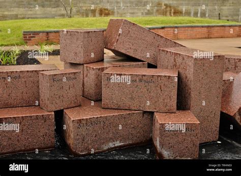 The Courtyard Of The Corinth Civil War Interpretive Center Stock Photo