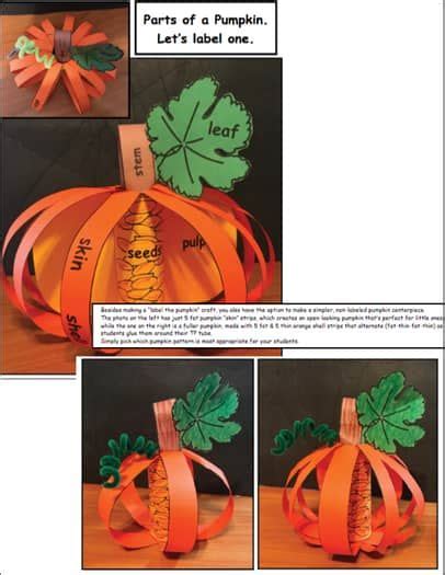 Pumpkin Craft Pumpkin Activities 3D Label the Parts of a Pumpkin Craft ...