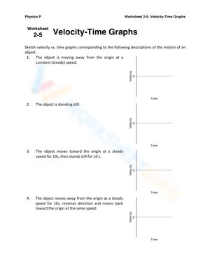 Velocity Time Graph With Answers Pdf Worksheets