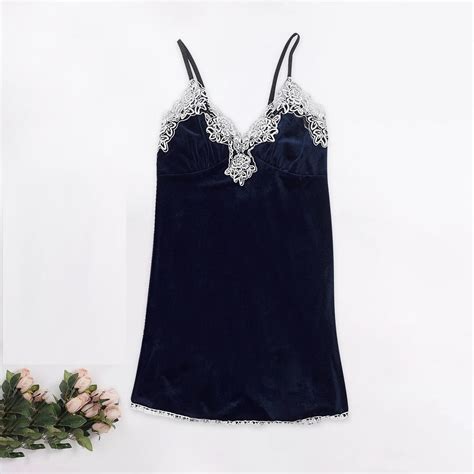 Sdjma Women Gold Velvet Sling Skirt Sexy Lingerie Home Wear Pajamas Nightdress Walmart