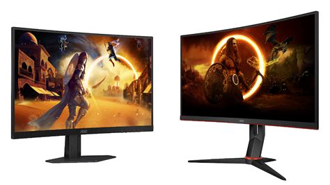 Aoc Lan A Dupla De Monitores Curvos Full Hd De Para Gaming Por