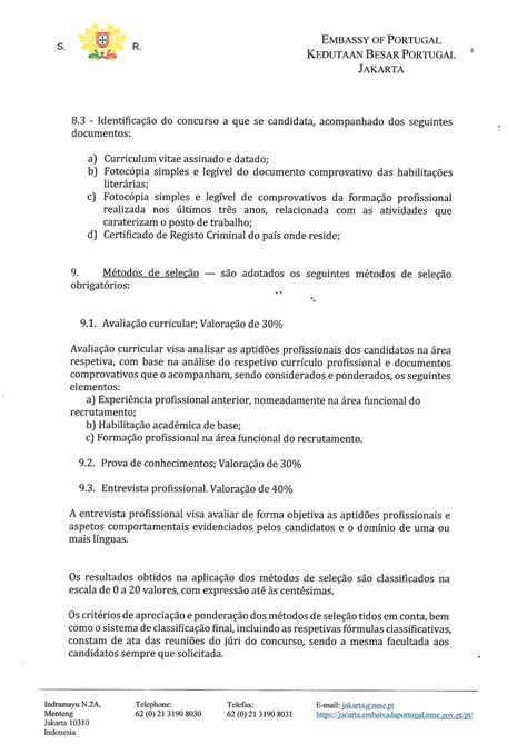 Aviso De Abertura De Procedimento Concursal Contratação De Um Técnico