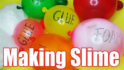 Making Slime With Funny Balloons Slime Satisfying Slime Video Youtube