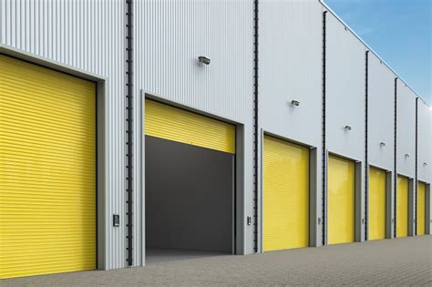 Premium Photo 3d Rendering Warehouse Exterior With Shutter Doors