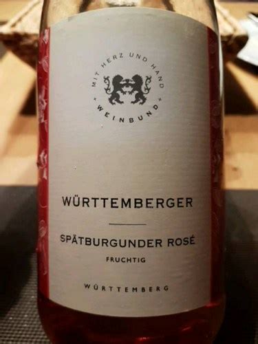 Weinbund Fruchtig W Rttemberger Sp Tburgunder Ros Vivino Us