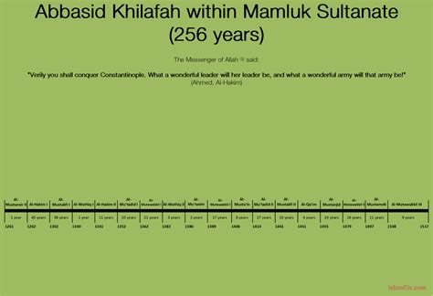 INFOGRAPHIC: Abbasid Khilafah within Mamluk Sultanate Timeline ...