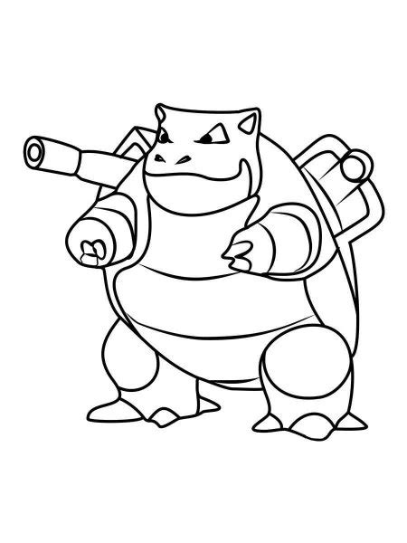 Pokemon Blastoise Coloring Pages Free Printable