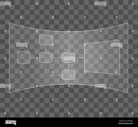 Abstract Transparent Screen With Flowchart Stock Vector Image And Art Alamy