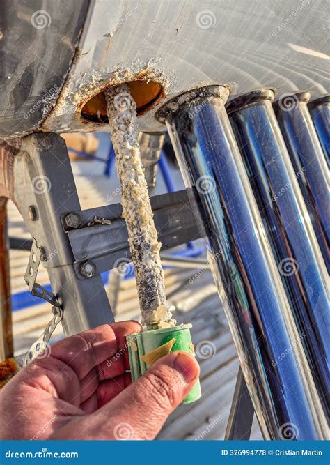 Sacrificial Anode In Solar Hot Water Tank Stock Photo Image Of Heater Energy 326994778