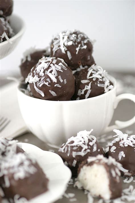 Coconut Bon Bons Dipped In Dark Chocolate My Recipe Magic