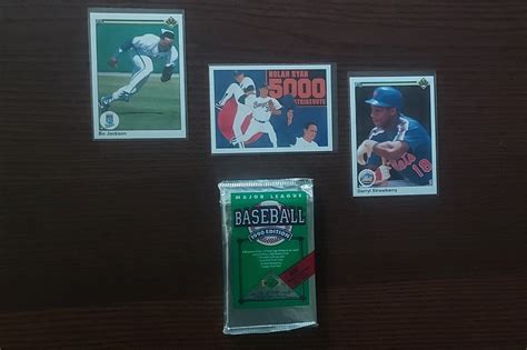 Unopened Pack Of 1990 Upper Deck Bo Jackson Nolan Ryan And Darryl