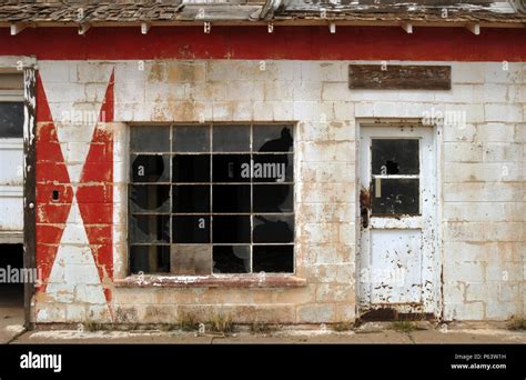 Detail Of The Abandoned State Line Cafe And Gas Station In The Route 66