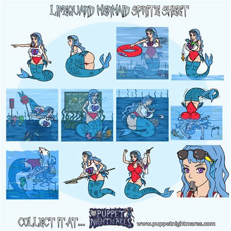 Lifeguard Mermaid Game Sprites By Phoenixignis Hentai Foundry