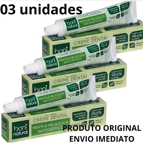 Kit Unidades Creme Dental Antiss Ptico Menta E Melaleuca Boni