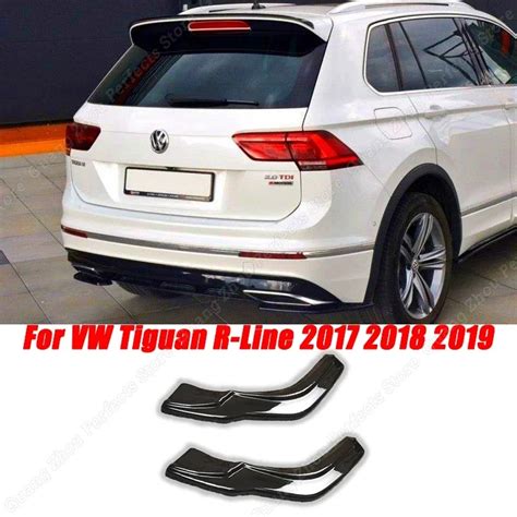 Auto Hecks To Stange Splitter Seitens Poiler Lip Canards F R Vw Tiguan R Line 2017