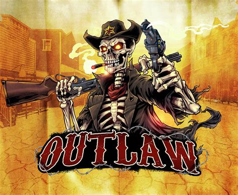 Cowboy Skeleton Outlaw Mascot Digital Art By Flyland Designs Pixels