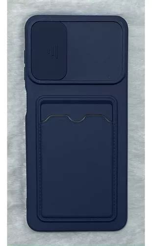 Funda De Silicona Compatible Con Samsung A12 6 5 Para Tarjetero Azul