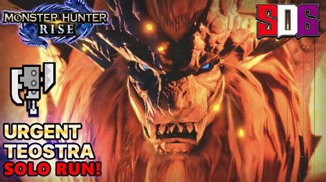 Monster Hunter Rise Ps Fps Urgent Quest Teostra Switchaxe Solo