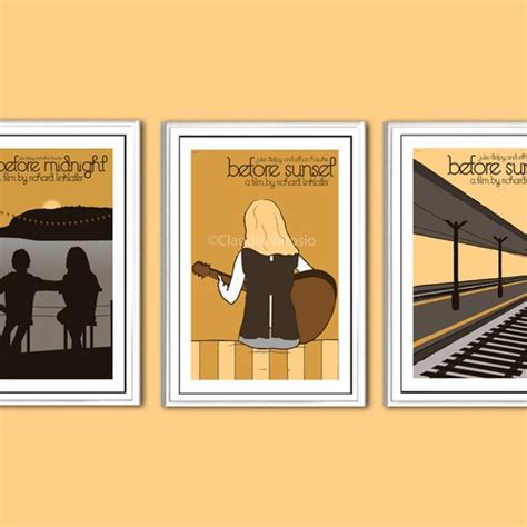 Poster Set of 3 Before Sunrise Trilogy in Various Sizes Movie - Etsy