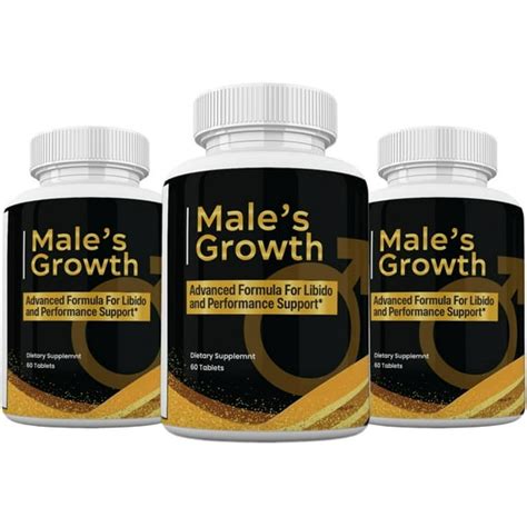 Men's Growth Supplement - (3 Pack) Male's Growth Dietary Supplements for Men, Male's Growth ...