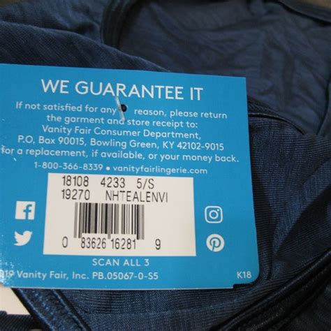 Vanity Fair Intimates Sleepwear Nwt Vanity Fair Blue Teal Illumination Bikini Panties S