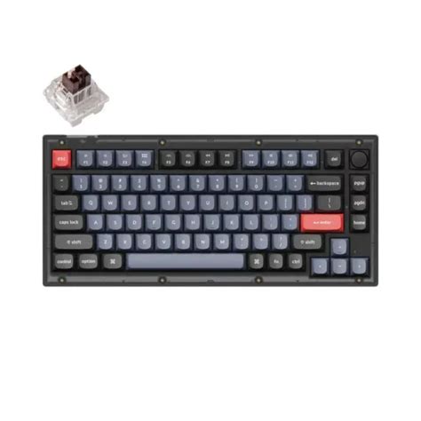 Keychron V Full Assembled Knob Rgb Blacklight Led Hot Swap Keys Wired Frosted Red