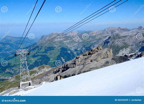 Cable Car Pylon Stock Image Image Of High Cable Transportation