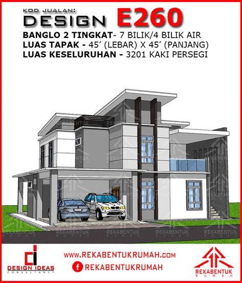 Design Rumah E Pelan Rumah Banglo Tingkat Bilik Kaki