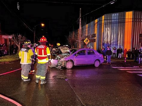 Osorno Colisi N Vehicular En Sector Rahue Bajo Dej Dos Lesionados