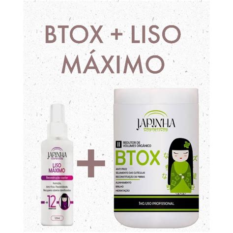 Kit Botox OrgÂnico Japinha Redutor De Volume 1kg Spray Termo Ativo