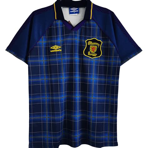 Retro 1994 1996 Scotland Away Blue Soccer Jersey Love Soccer Jerseys