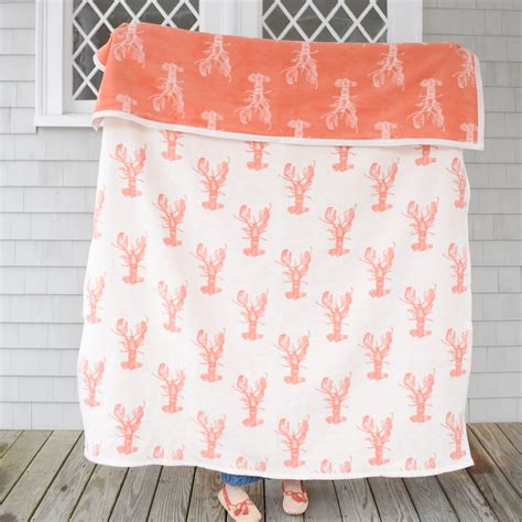 Sara Fitz Lobster ChappyWrap Reversible Baby Blanket