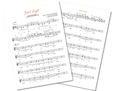 Silent Night Sheetmusic Graphic Sat 7 Uk