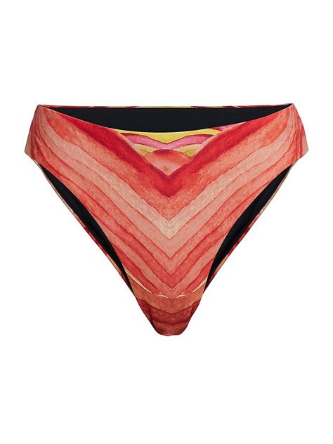 Andrea Iyamah Kasa Sunset Print High Rise Bikini Bottom Sunset Print Editorialist
