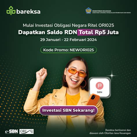 Promo Transaksi Pertama Sbn Ritel Beli Ori Berhadiah Rdn Saham Rp