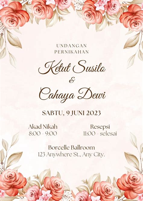 Contoh Surat Undangan Nikah Contoh Surat Resmi