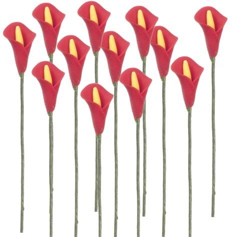 Dz Red Calla Lily Stems Mary S Dollhouse Miniature Accessories