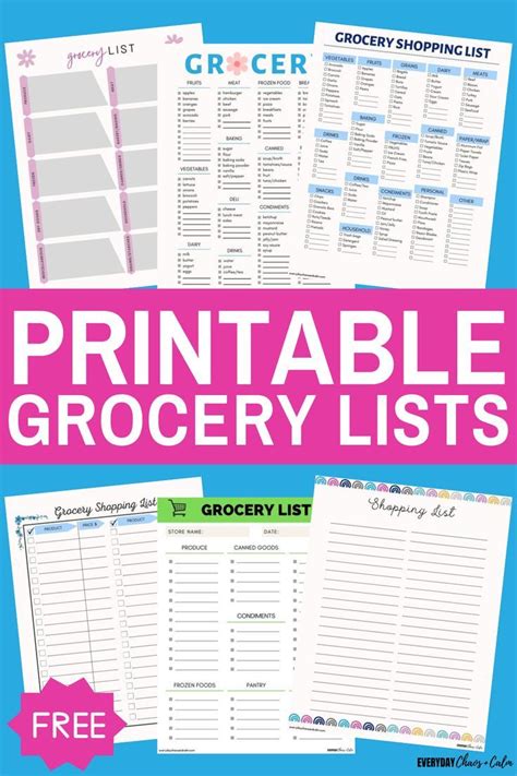 8 Free Printable Grocery List Templates (PDF Download) | Free printable ...