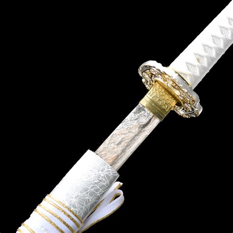 Katana Mit Weißer Klinge | Handgefertigtes Japanisches Katana-schwert ...